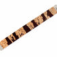 Simple 15mm flat cork bracelet with magnetic stainless steel clasp in 6 colours (brown tiling, brown zebra, natural, sky blue, emerald green, red and gold speckles)