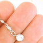 Anklet with transparent cristal charm on hypoallergenic stainless steel ball chain
