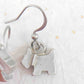 Short earrings with bright silver Scottish Terrier dogs, stainless steel hooks