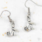 Short earrings with pewter monkeys, stainless steel hooks