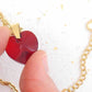 Collier 16 po à pendentif coeur de cristal Swarovski 20mm facetté Siam (rouge profond), chaîne acier inoxydable régulier ou doré