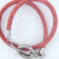Double-row 6mm round cork bracelet with oval stainless steel clasp in 4 warm colours (burgundy, coral, berry, violet)